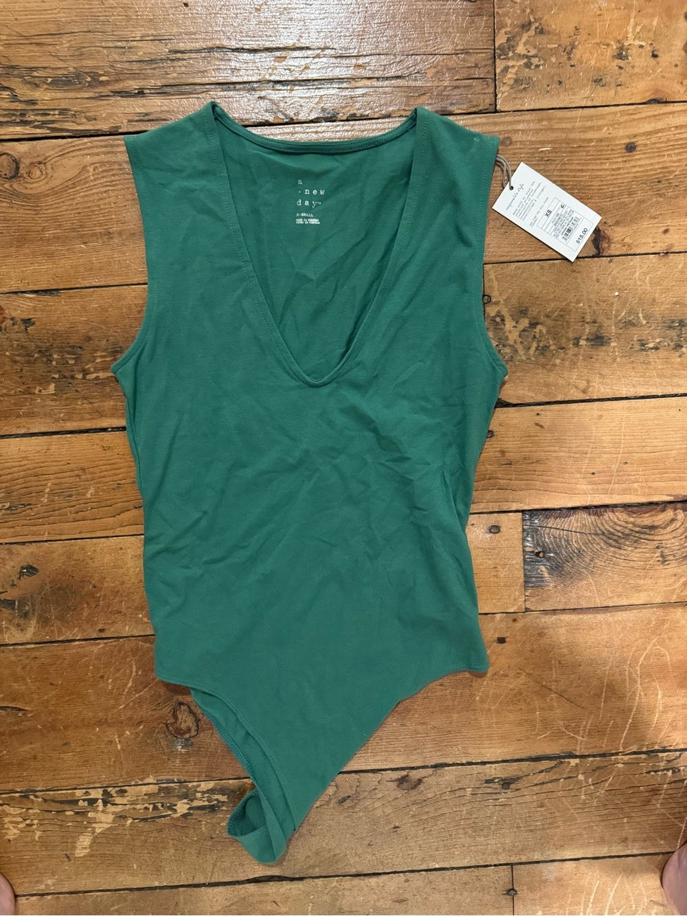 a new day Green V-Neck Sleeveless Bodysuit